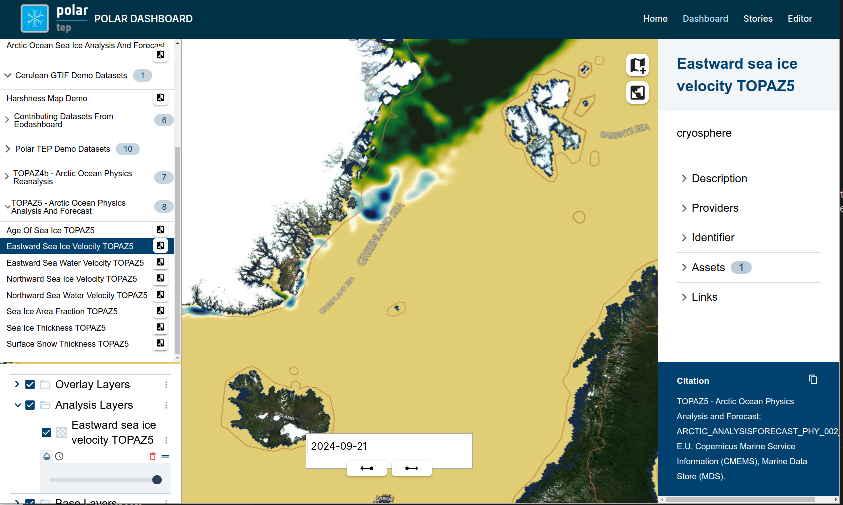 sea ice velocity